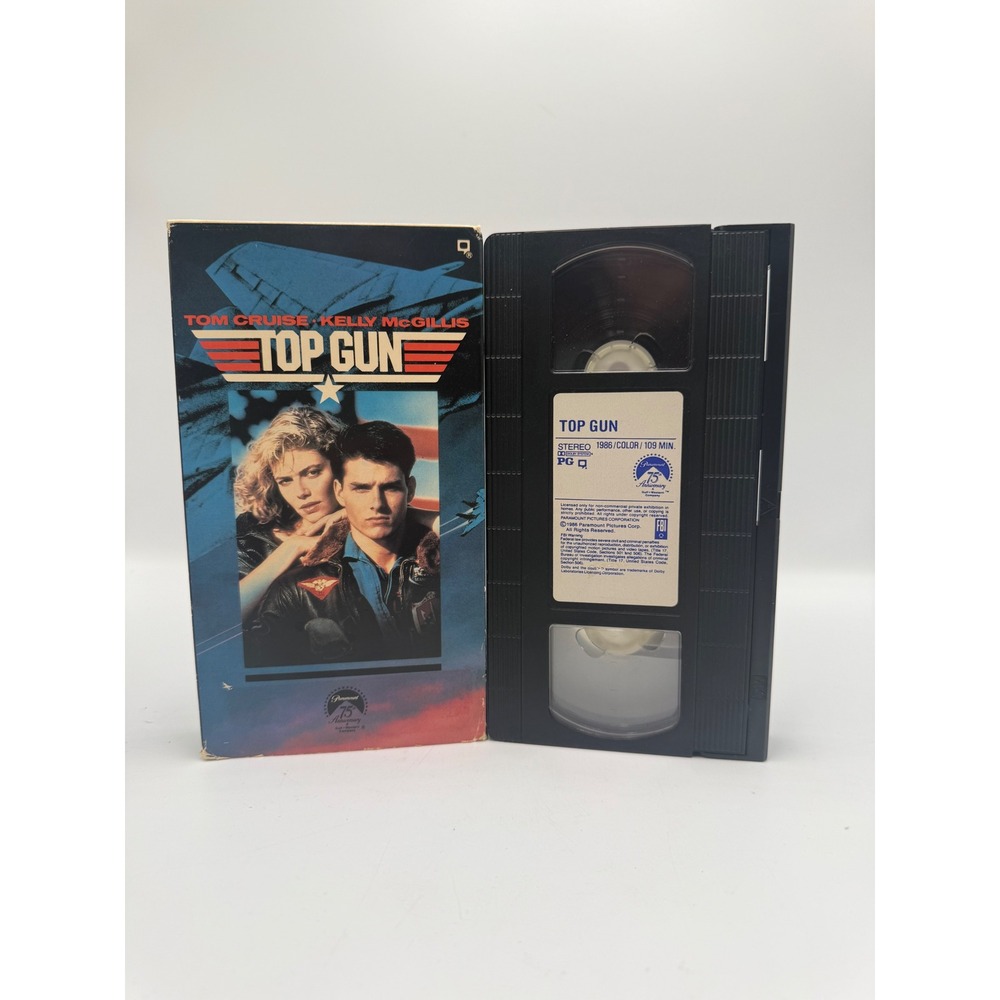 Top Gun VHS 1987 Paramount Pictures Tom Cruise Action Movie 1986 Film Classic